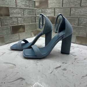 Jean/Denim Block Sandal heels Size 6